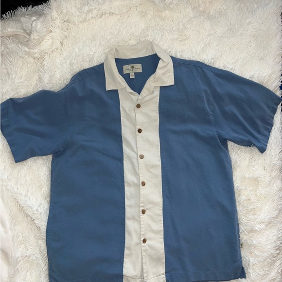 Island Shores Men’s Washable Silk Striped Hawaiian Resort Shirt - Size XL - Picture 3 of 8